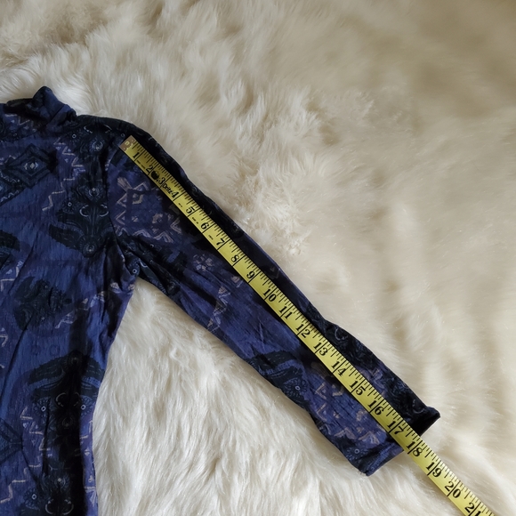 Free People Cute and Cozy Mock Neck Geo Print Bodycon Dress Size XS - Picture 11 of 11